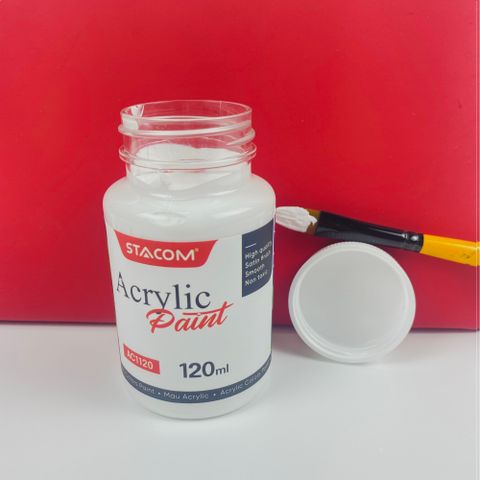 Màu Acrylic 120ml- White trắng Stacom AC1120_29 (6/144)