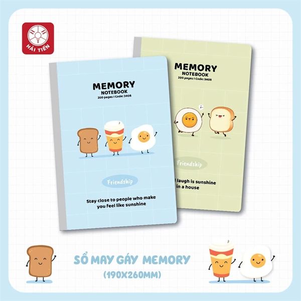 Sổ may gáy KN Hải Tiến DL60gsm Memory (190x260mm)