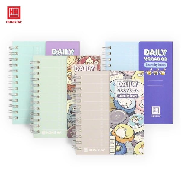 Sổ LX từ vựng Hồng hà Daily Vocab 02 (94x120mm) 200 trang DL70gsm (120) - HH4179