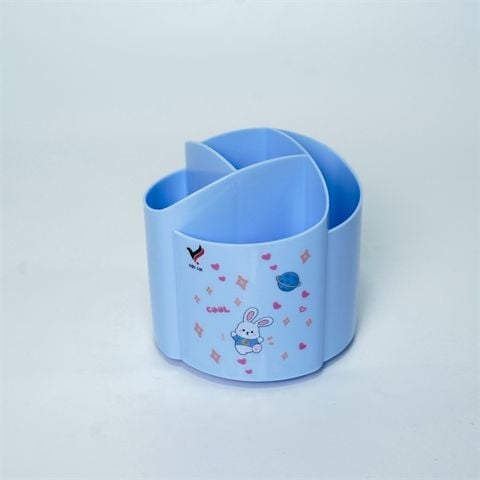 VL-206 Khay cắm bút 4 ngăn xoay nhiều màu bằng nhựa (1/20/80)