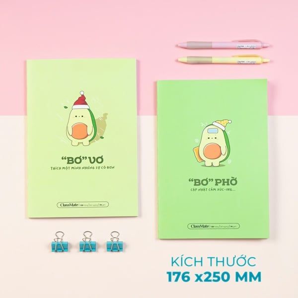Vở KN Classmate hình quả Bơ DL70gsm 120 trang (10/80)