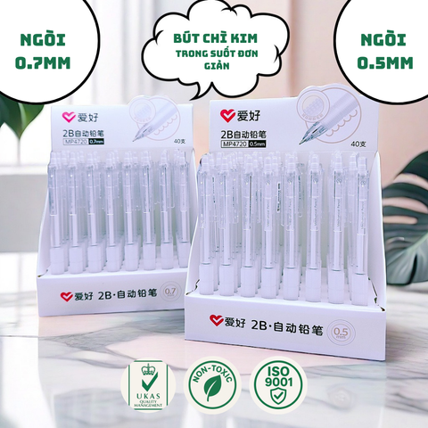 Bút chì kim Aihao 2B MP4720 Chính Hãng - Có Tại Hiệu Sách Mai