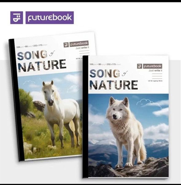 Sổ may gáy FutureBook bìa bồi kẻ ngang A4 Natural DL80gsm 200 trang BB-439 (5/40)