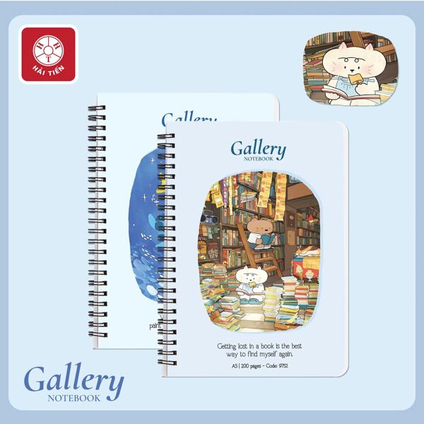Sổ lò xo Hải Tiến kẻ ngang Gallery giấy vàng A4 200 trang DL80gsm 0384 (34)