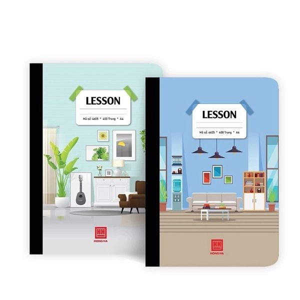 Sổ may gáy KN khổ A4 Hồng Hà Lesson ĐL70gsm 200 trang (4/40) - HH4646