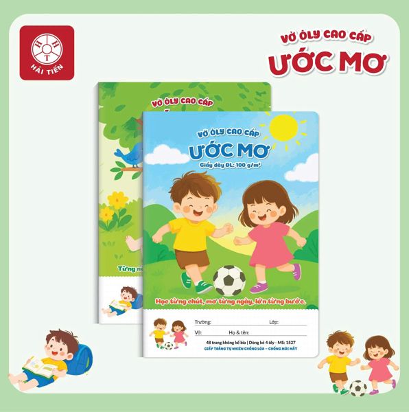 Vở 4 oly cao cấp Hải Tiến Ước mơ DL100gsm 48 trang 1527 (10/160)
