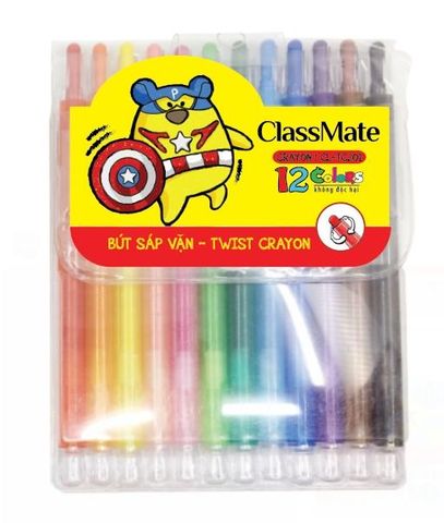 Bút sáp vặn 12 màu CL-TC201 Classmate (12/144)