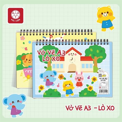 Vở vẽ LX Hải Tiến khổ A3 giấy trắng DL100gsm 20 tờ (5/50) - HT2159
