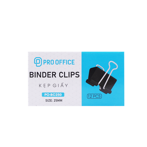 Kẹp giấy đen 25mm PO-BC250 Proffice (1/12/240)