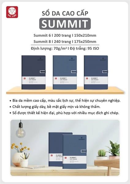 Sổ Da Hải Tiến có khuy bấm Moment 8 240 trang (26) - HT8496