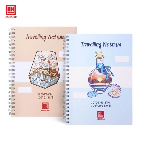 Sổ Lò xo Caro Hồng Hà Traveling VietNam DL70gsm 200 trang