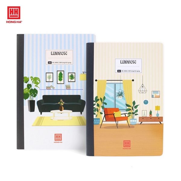 Sổ may gáy KN khổ A4 Hồng Hà Lesson ĐL70gsm 200 trang (4/40) - HH4646