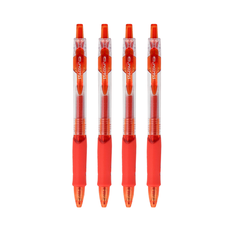 Bút bi mực nước đầu bấm 0.5.mm-mực đỏ GP1065_B (12/144/1152)