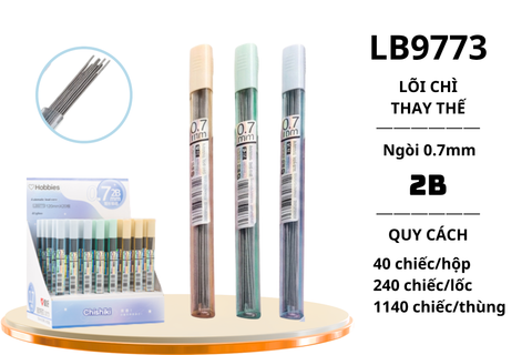 Ngòi chì kim Aihao 2B ngòi 0.7mm LB9773 Chính Hãng - Có Tại Hiệu Sách Mai