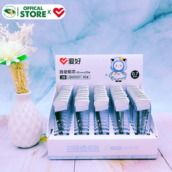 Ruột chì kim 2B/HB AIHAO ngòi 0.5/0.7mm Chính Hãng - Có Tại Hiệu Sách Mai