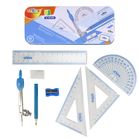 Hộp dụng cụ hình học STAKIDS, hộp thiếc Stacom SK_MS108M (12/144)