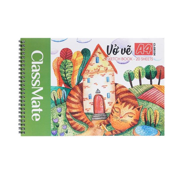 Vở vẽ lò xo ClassMate giấy vàng 20 tờ A4 DL150gsm CL-DB104(1/60)
