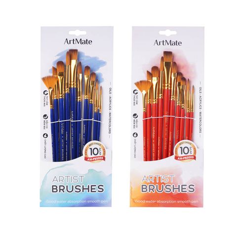 Bộ cọ vẽ gỗ 10 món AM-PBS005 Artmate (12/240)
