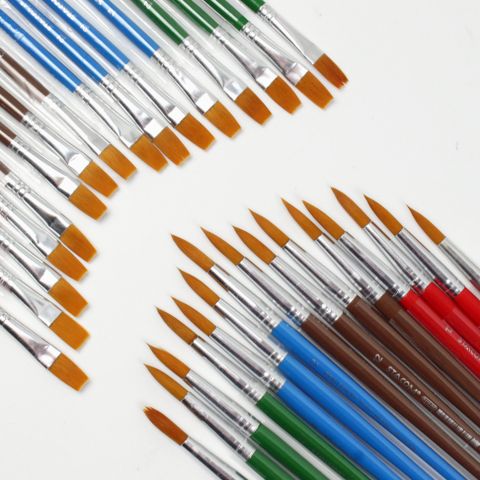 Cọ vẽ sợi Nylon đầu dẹp- số 6 Stacom B106_FS (20/2000)