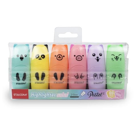 Bút dạ quang Mini màu Pastel HL001 Stacom HL_001 (36/432)