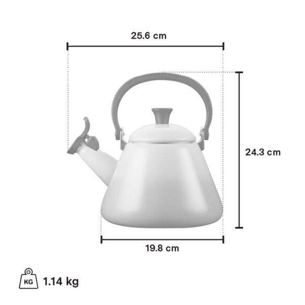 Ấm đun bếp từ Le Creuset Kone 1.6L 401010222000000 màu xanh