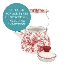  Ấm đun bếp từ The Pioneer Woman Agatha Enamel 1.9 lít 