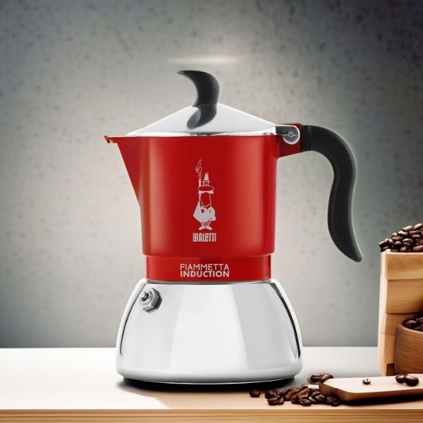 Ấm pha cà phê Bialetti Fiammetta Induction 4 cốc màu đỏ