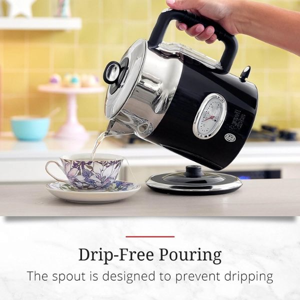 Ấm siêu tốc Russell Hobbs Retro 1.7 lít - Màu đen KE5550BKR 2400W