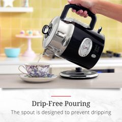  Ấm siêu tốc Russell Hobbs Retro 1.7 lít - Màu đen KE5550BKR 