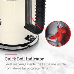  Ấm siêu tốc Russell Hobbs Retro 1.7 lít - Màu kem KE5550CRR 2400W 