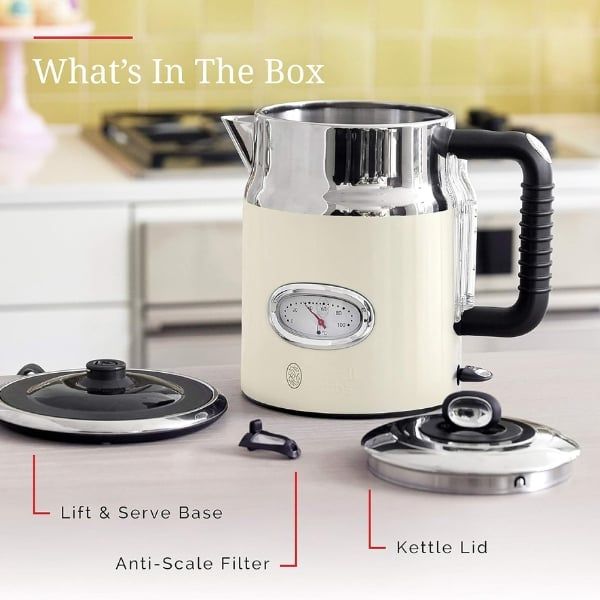 Ấm siêu tốc Russell Hobbs Retro 1.7 lít - Màu kem KE5550CRR 2400W