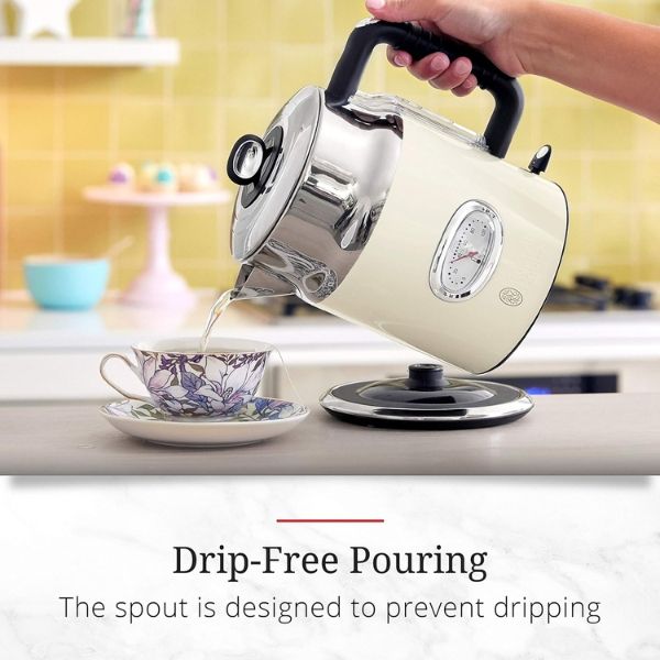 Ấm siêu tốc Russell Hobbs Retro 1.7 lít - Màu kem KE5550CRR 2400W