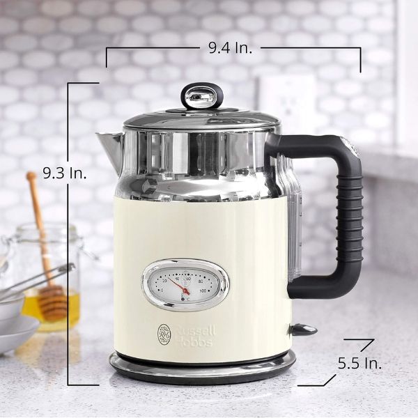 Ấm siêu tốc Russell Hobbs Retro 1.7 lít - Màu kem KE5550CRR 2400W