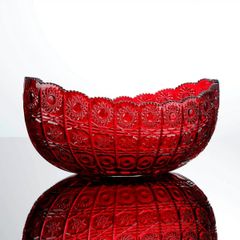  Âu thuyền pha lê mài Glass Ware M57 - Màu đỏ/ trong suốt 