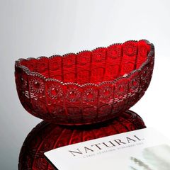  Âu thuyền pha lê mài Glass Ware M57 - Màu đỏ/ trong suốt 