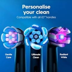  Set 2 Bàn chải đánh răng điện Oral-B iO Series 3 Duopack - Made in Germany Màu Xanh Đen 