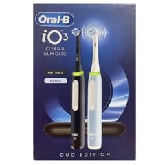  Set 2 Bàn chải đánh răng điện Oral-B iO Series 3 Duopack - Made in Germany Màu Xanh Đen 
