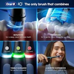  Set 2 Bàn chải đánh răng điện Oral-B iO Series 3 Duopack - Made in Germany Màu Xanh Đen 