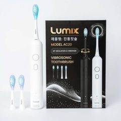  Bàn chải điện Lumix AC20 (1 thân máy + 3 đầu bàn chải), màu trắng - BH 2 năm 