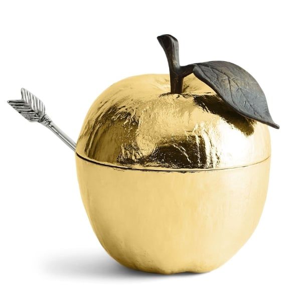 Bát có nắp kèm thìa Apple Honey - Michael Aram