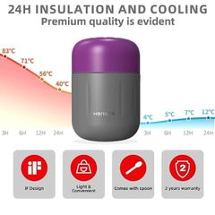  Bình giữ nhiệt đựng thực phẩm Hongpa 500ml – màu đen 