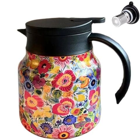 Bình giữ nhiệt kèm lõi lọc trà inox 316 800ml hoa anh thảo