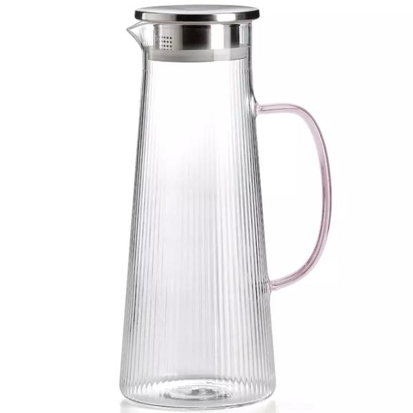 Bình nước Narciso Borosilicate 1.6L - Tay cầm màu Hồng