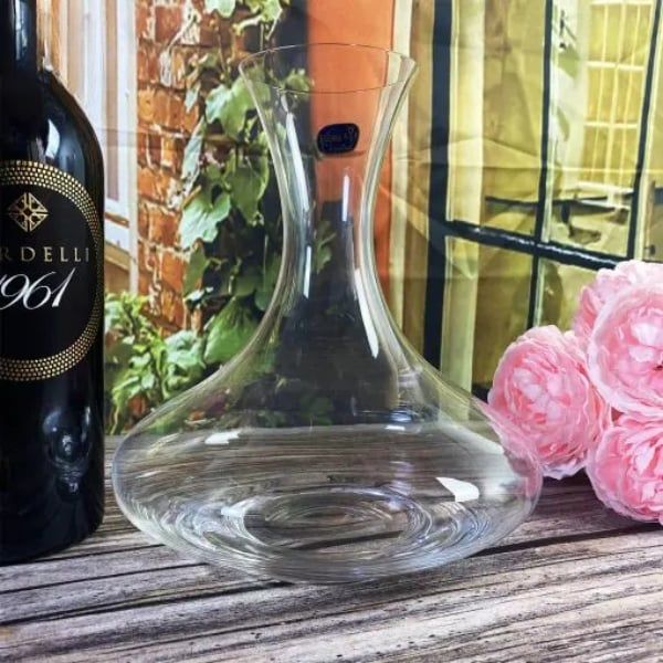 Bình thở rượu vang pha lê Bohemia 1200ml 31B01