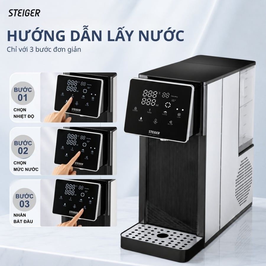 Bình thủy điện nóng lạnh Steiger STG850 HC