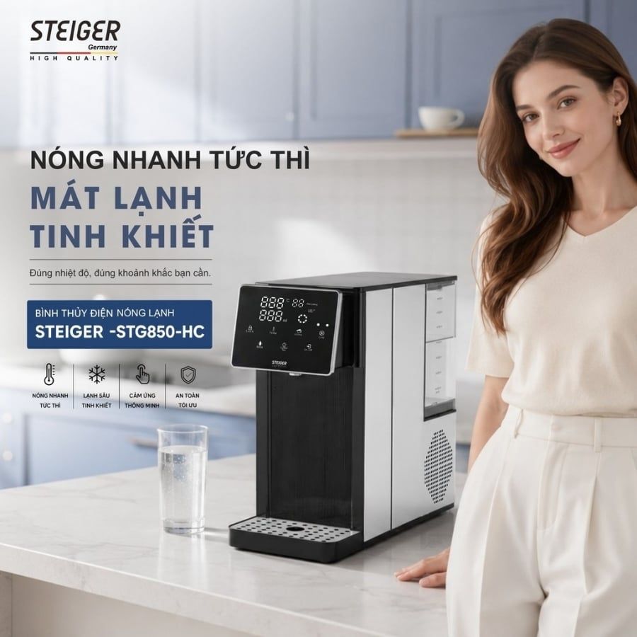 Bình thủy điện nóng lạnh Steiger STG850 HC