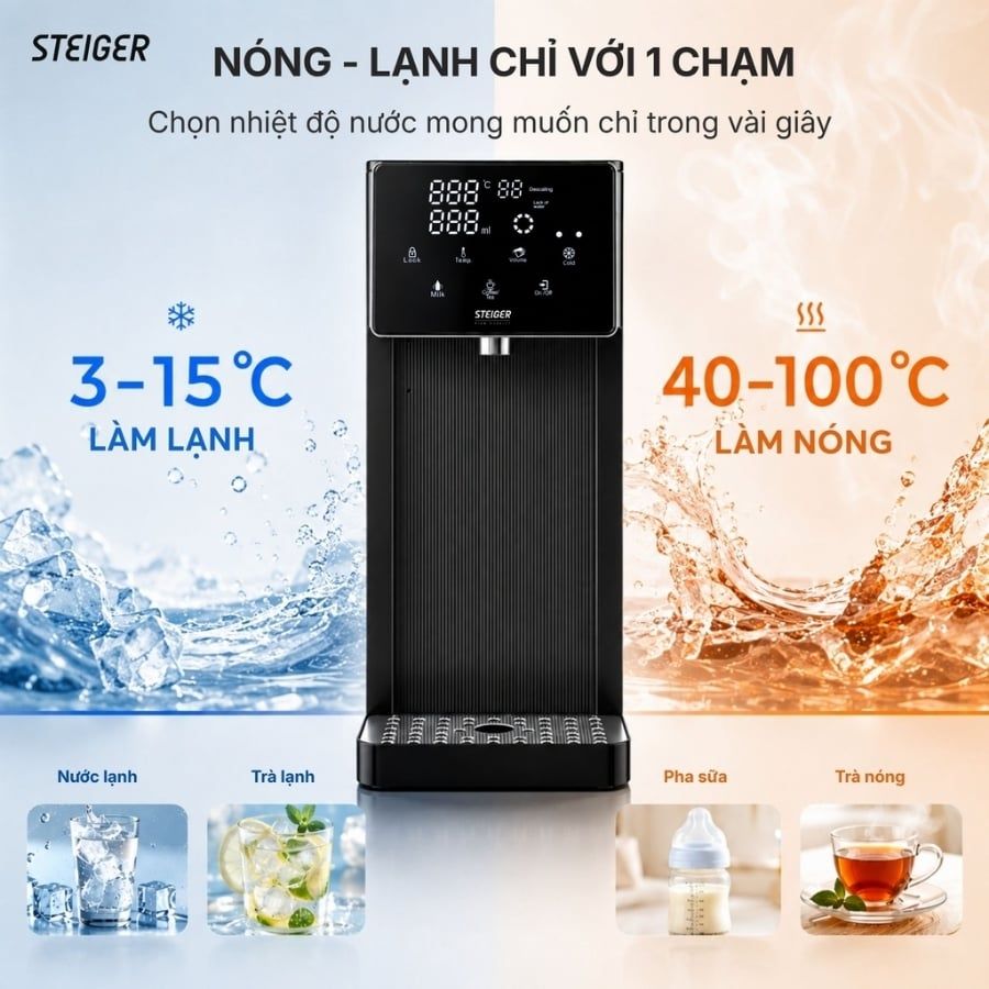 Bình thủy điện nóng lạnh Steiger STG850 HC