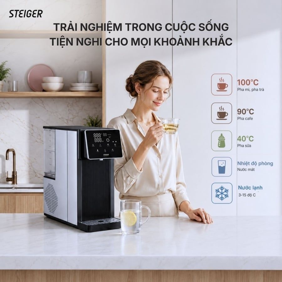 Bình thủy điện nóng lạnh Steiger STG850 HC