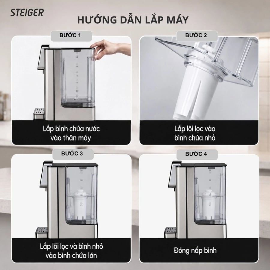 Bình thủy điện Steiger STG270-H 2.7L