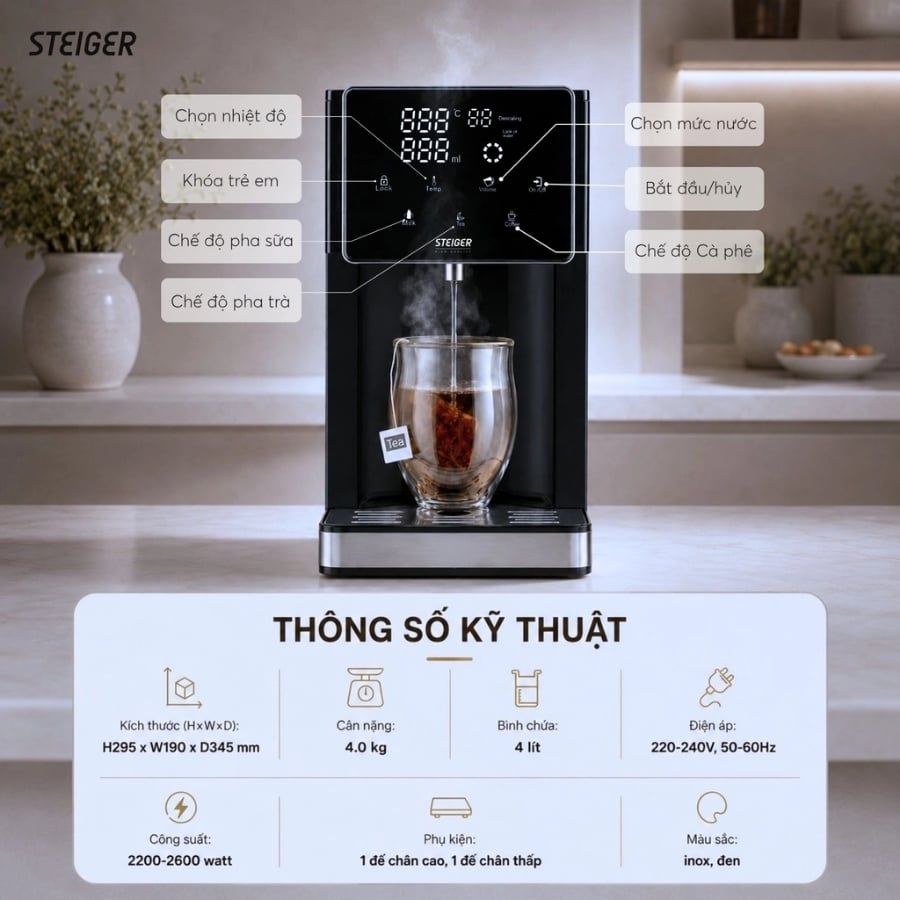 Bình thủy điện Steiger STG400-H